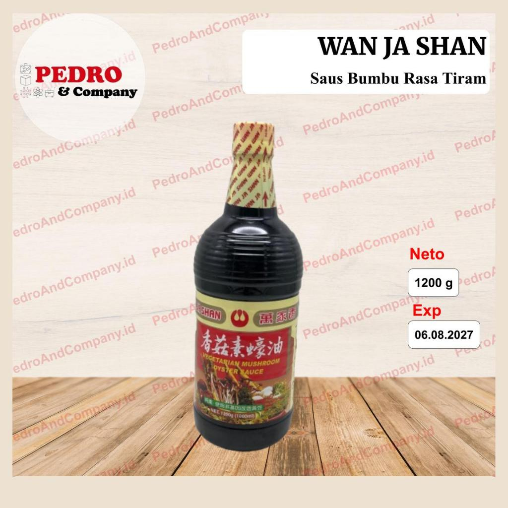 

Wan ja shan vegetarian mushroom oyster sauce 1000 ml / 1200 gram - saus vege vegan