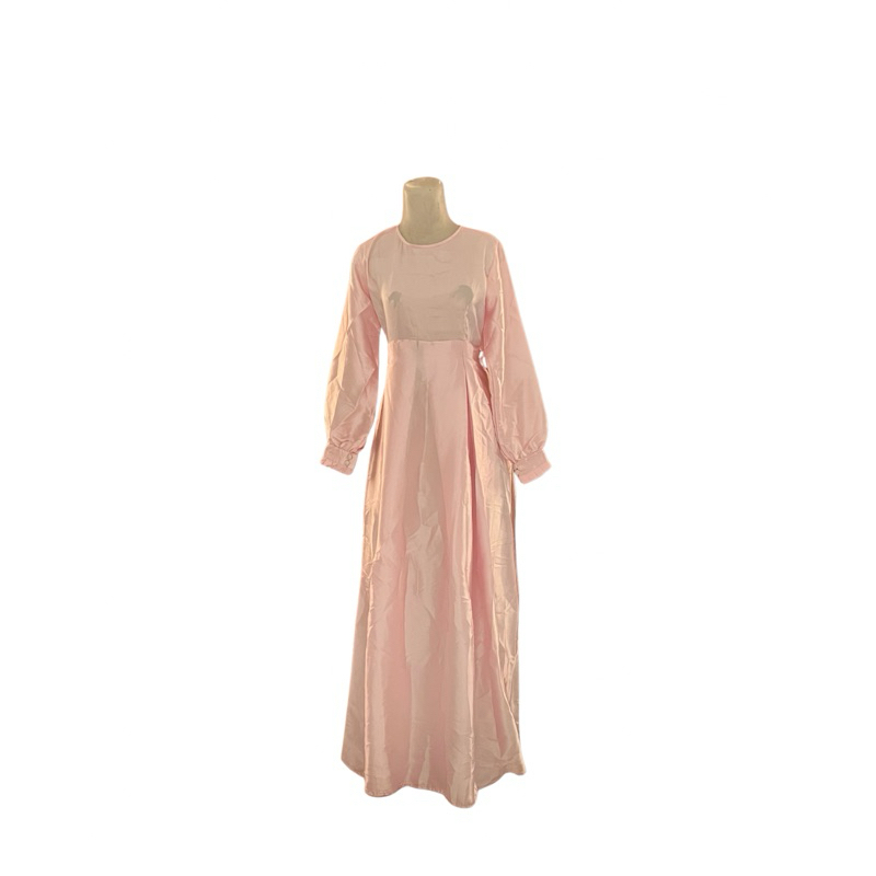 DRESS PANJANG SATIN WANITA