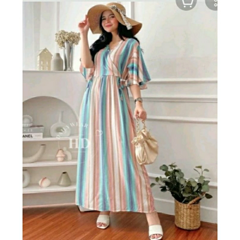 DASTER RAYON BUSUI/DRESS KIMONO/DASTER KIMONO/DRESS SANTAI/DRESS PANTAI/DRESS MURAH/ DRESS SALUR