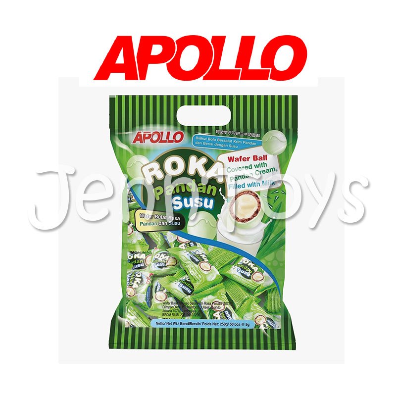 

bGF Roka Apollo Wafer Ball Coklat Isi 50 Pcs dan 15 Pcs Orinal