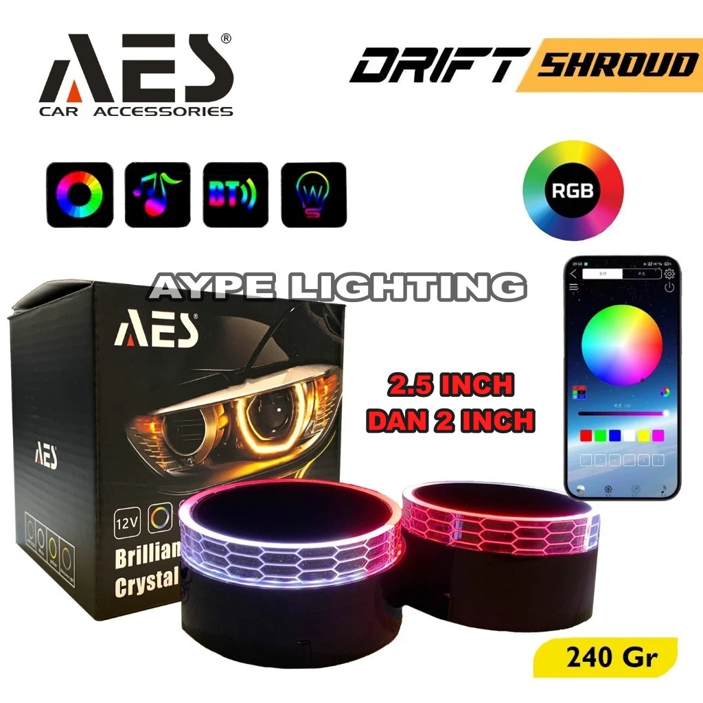 Ring Shroud AES M5 Slim Bulat Drift 2 inch dan 2.5 inch Modul Belang Dynamic AES