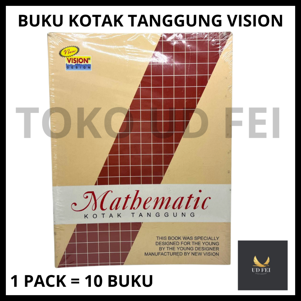 

(1 PACK = 10 BUKU ) Buku Tulis Vision/ Buku Tulis Kotak/ Buku Tulis Kotak Tanggung/ Buku Kotak Tanggung