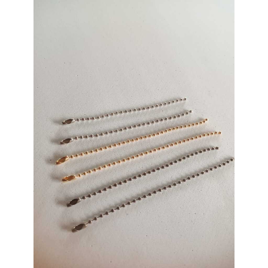 

Tali hang tag besi 100 pcs Rantai Kuku Biji Lada Hangtag Pelor tali gantungan label besi ready stok