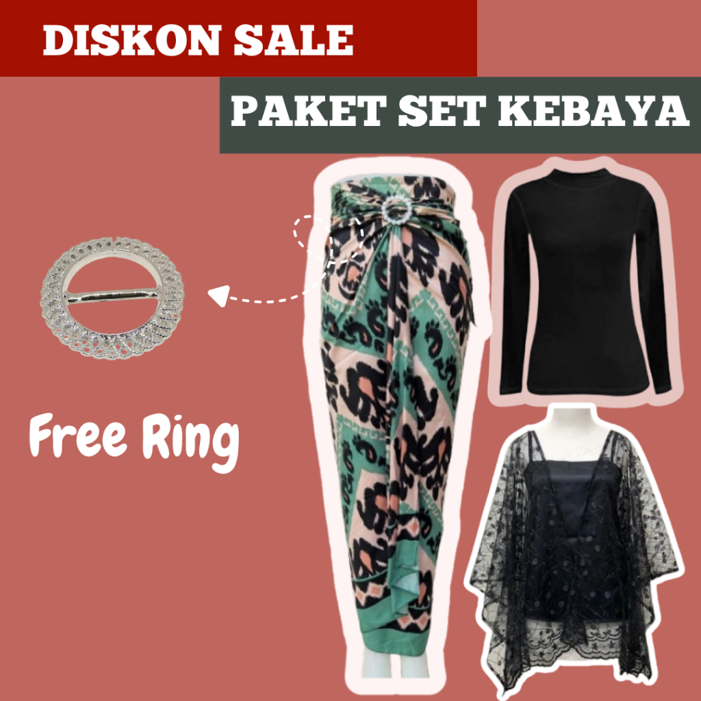 PAKET MURAH (FREE ONGKIR)  PAKET ONESET KEBAYA KONDANGAN GARDENIA SETELAN KEBAYA Paket one set Konda
