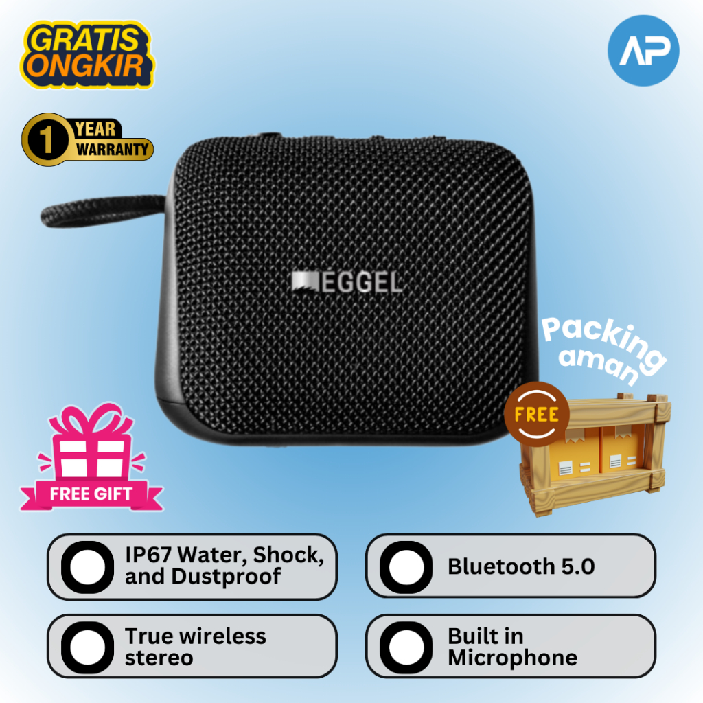 Moreandshopp - MURAH Eggel Fit 3 Waterproof Mini Speaker Bluetooth Portable