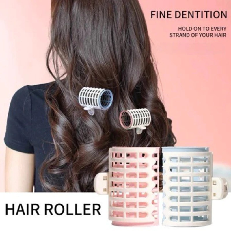 Roll Rambut Besar + Penjepit / Hair Roller Isi 2 Membuat Rambut Bergelombang