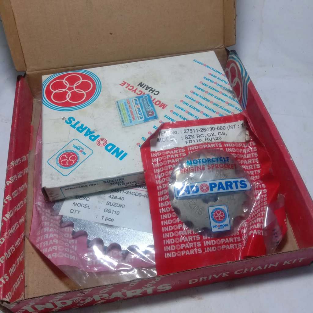 Rantai Gear Set Suzuki Tornado GS 110 RC110 Crystal