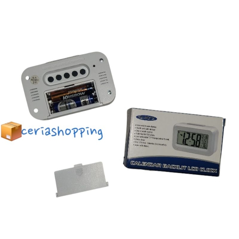 jam digital mini jam alarm bulan tanggal & temperatur