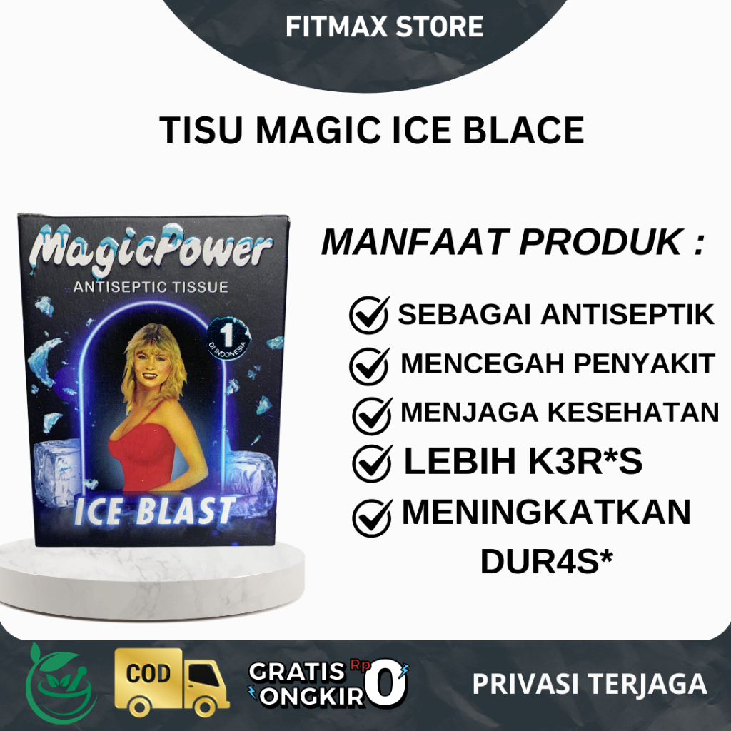 Tisu Power Magic Ice Tissue Antiseptik Tisu Mejik Antiseptik Kuat Tahan Lama Asli