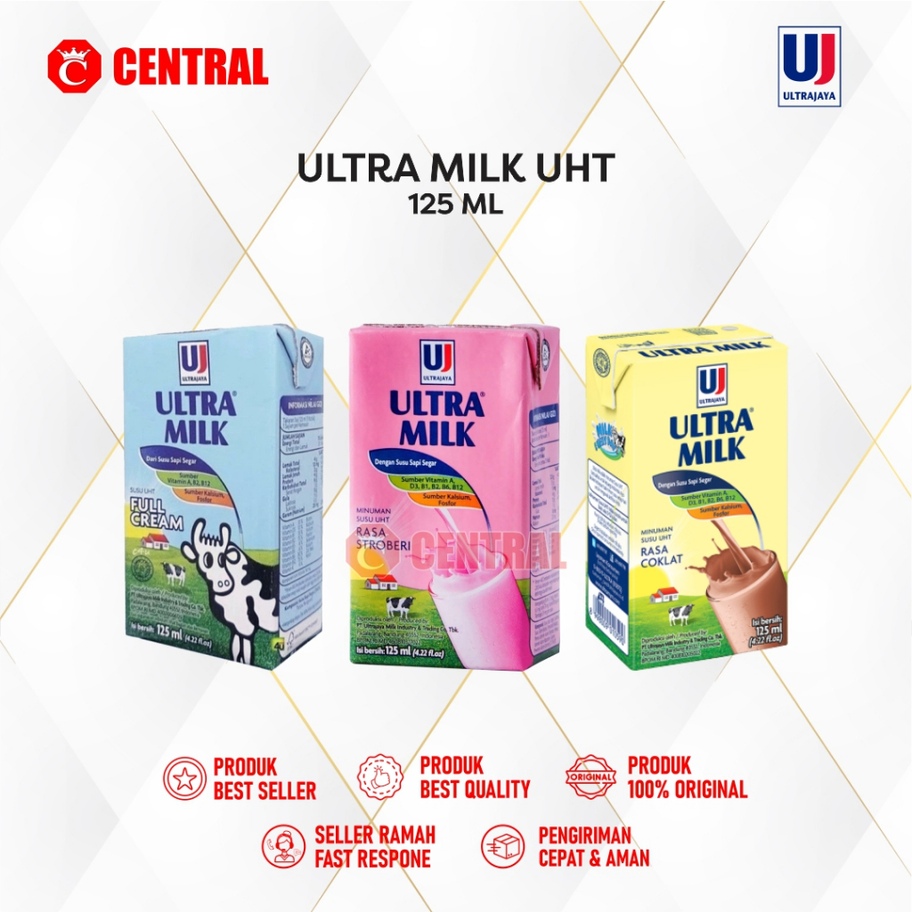 

ULTRA MILK UHT 125ML FULLCREAM | COKLAT | STAWBERRY