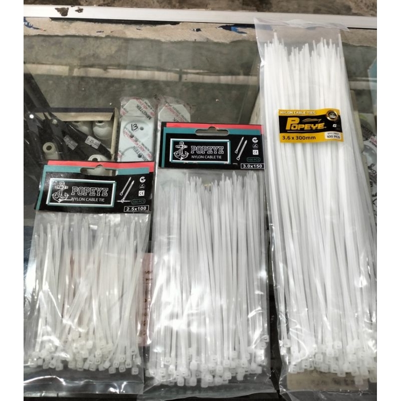 

Cable Ties 2,5 x 100 mm 3,0 x 150 mm 3,6 x 300 mm