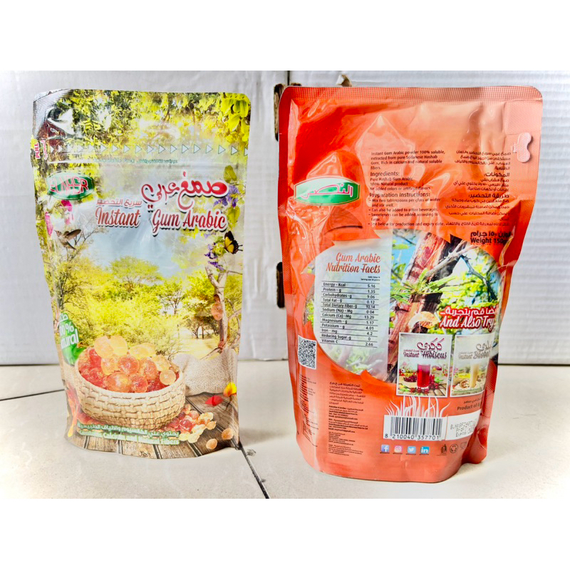 

Instan Gum Arabic ElNasr Getah Alami Contains Calcium and Natural Fibers 150g