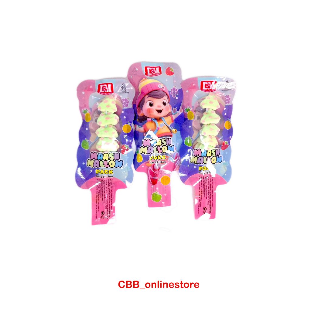 

DSM Marshmallow Sate isi 30 pcs rasa strawberry