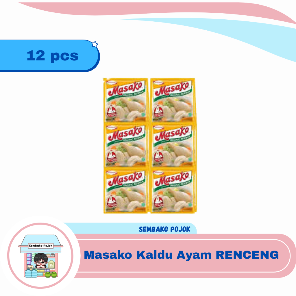 

Masako Bumbu Kaldu Ayam Penyedap Rasa (12 pcs)