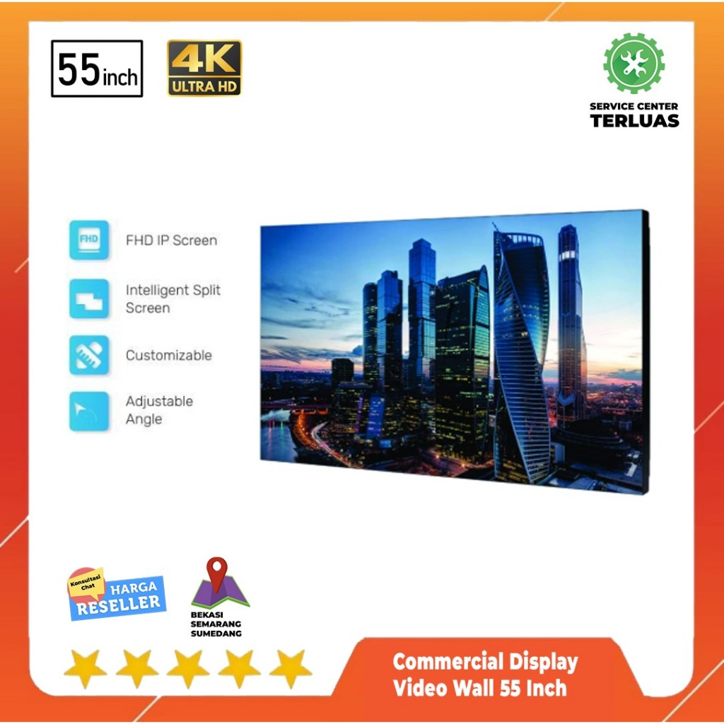 Commercial Display Video Wall 55 Inch RGB Full Color High Quality LED