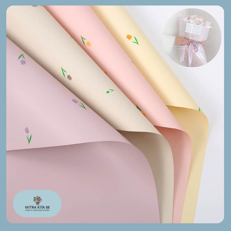 

Isi 20 LEMBAR Kertas Buket Bunga Wisuda Anniversary Romantis Gift Tulip Cellophane Waterproof Flower Wrapping Paper KB113