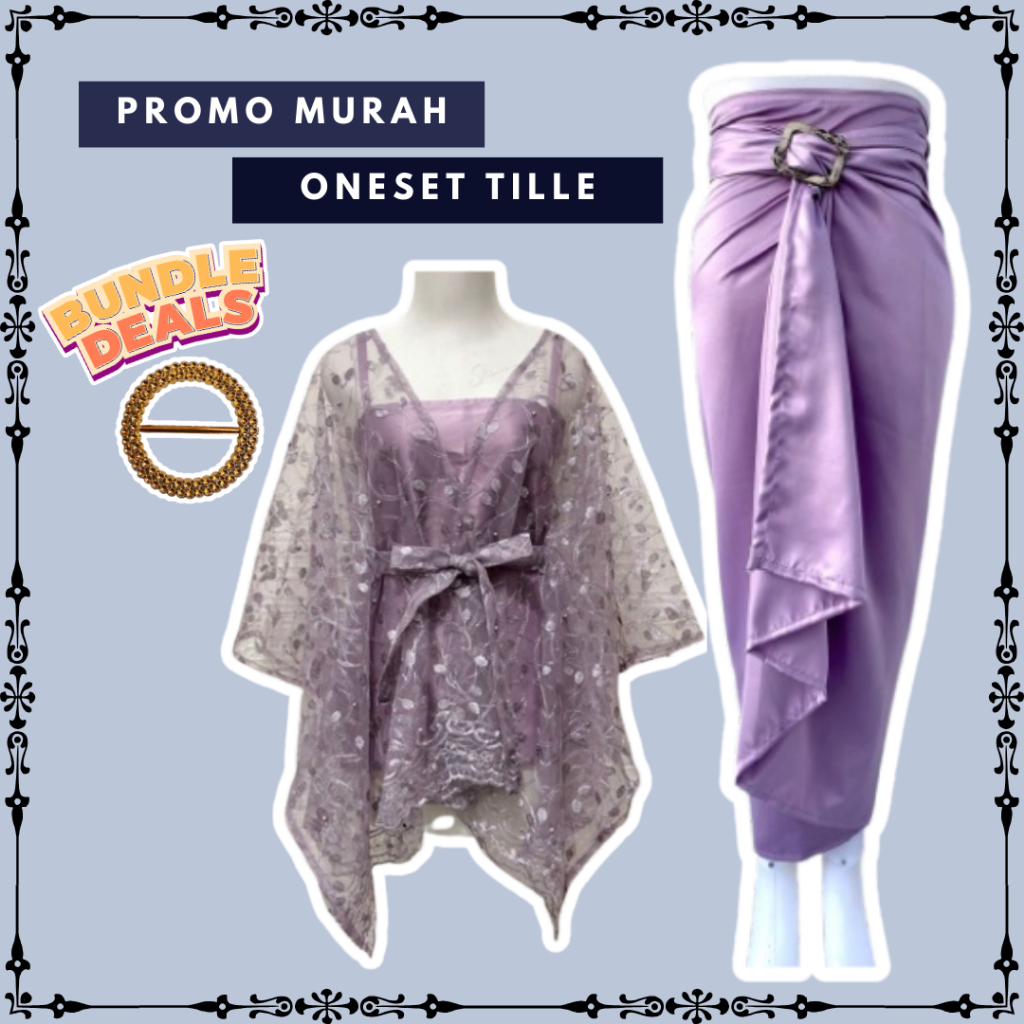Big sale promo setelan kebaya modern kekinian kebaya tille one set kebaya kondangan kebaya pesta set