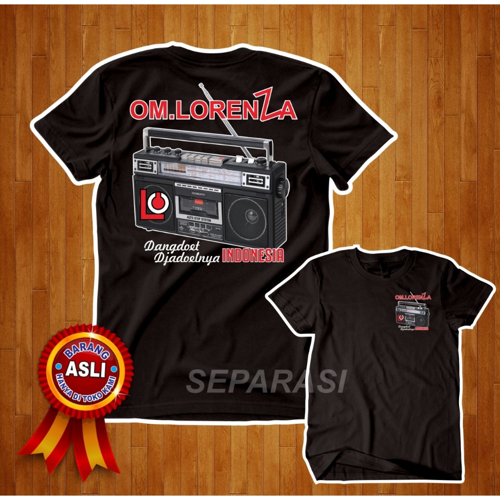 T-Shirt Jadul Boombox – Koleksi Eksklusif OM LORENZA- Dandgut Djadoelnya Indonesia