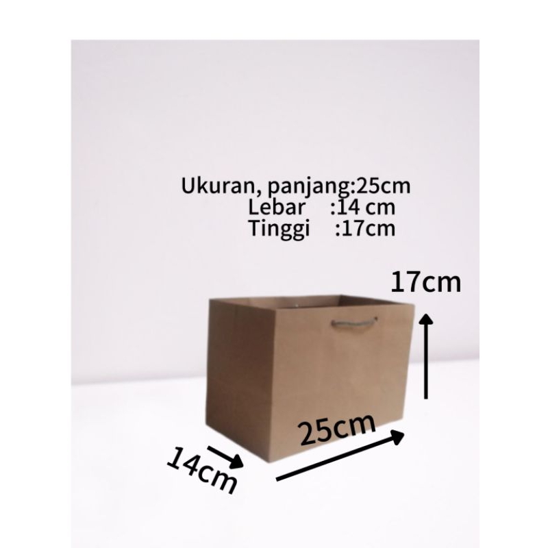 

paperbag murah paperbag kraft polos paperbag savira (25x14x17)