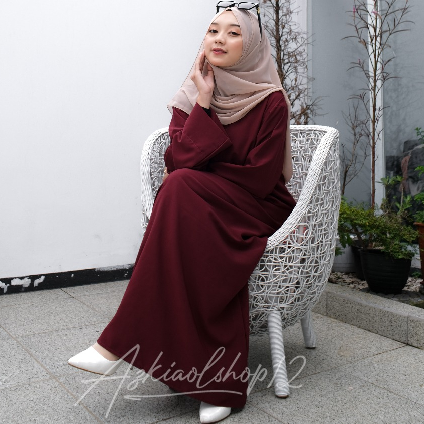 Gamis Abaya Polos/Abaya Basic/Wolfis Premium