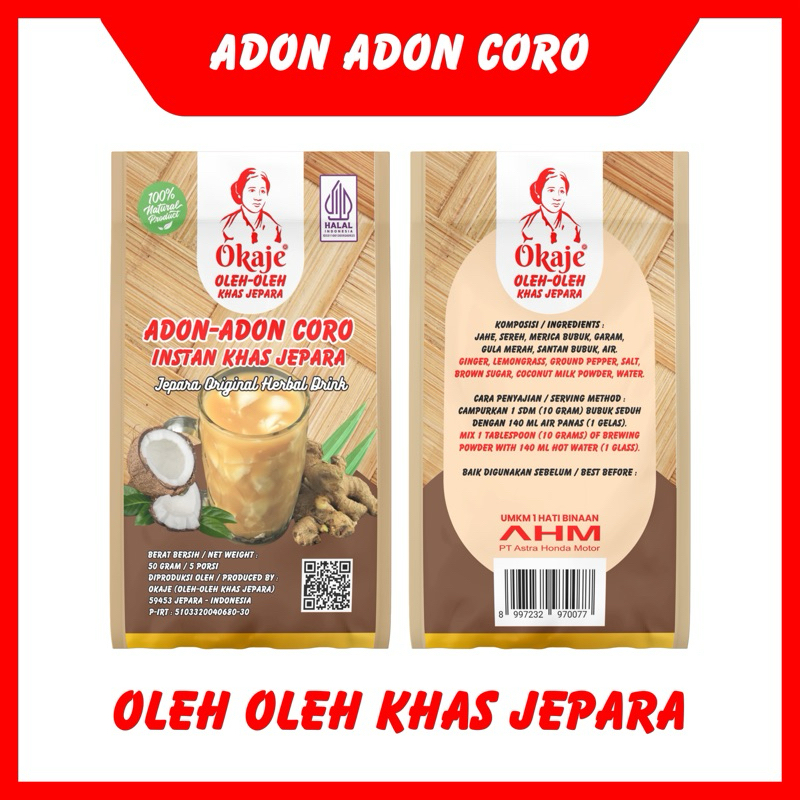 

OKAJE Adon Adon Coro Instan Minuman Khas Jepara | Oleh Oleh Khas Jepara