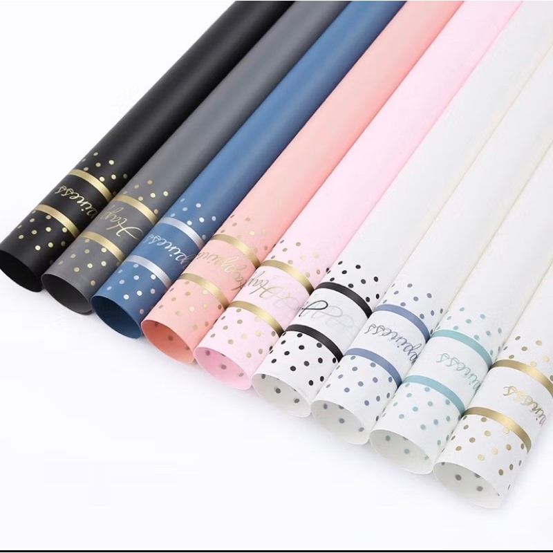 

KB119 Kertas Buket Bunga Happiness Cellophane Flower Wrapping Paper Happiness GQM