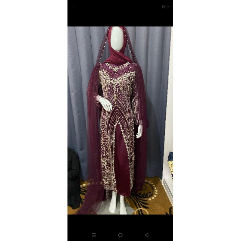 PL Baju Manten burgundy