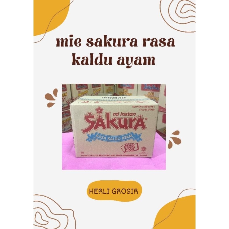 

[ 1 dus isi 40 pcs ] MIE SAKURA KUAH RASA KALDU AYAM