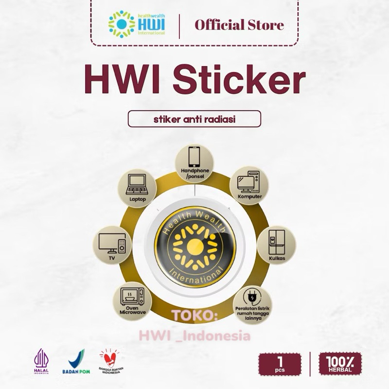 STIKER ANTI RADIASI#Stiker HWI#Anti radiasi#Anti kanker#Pengawer baterai HP dan laptop
