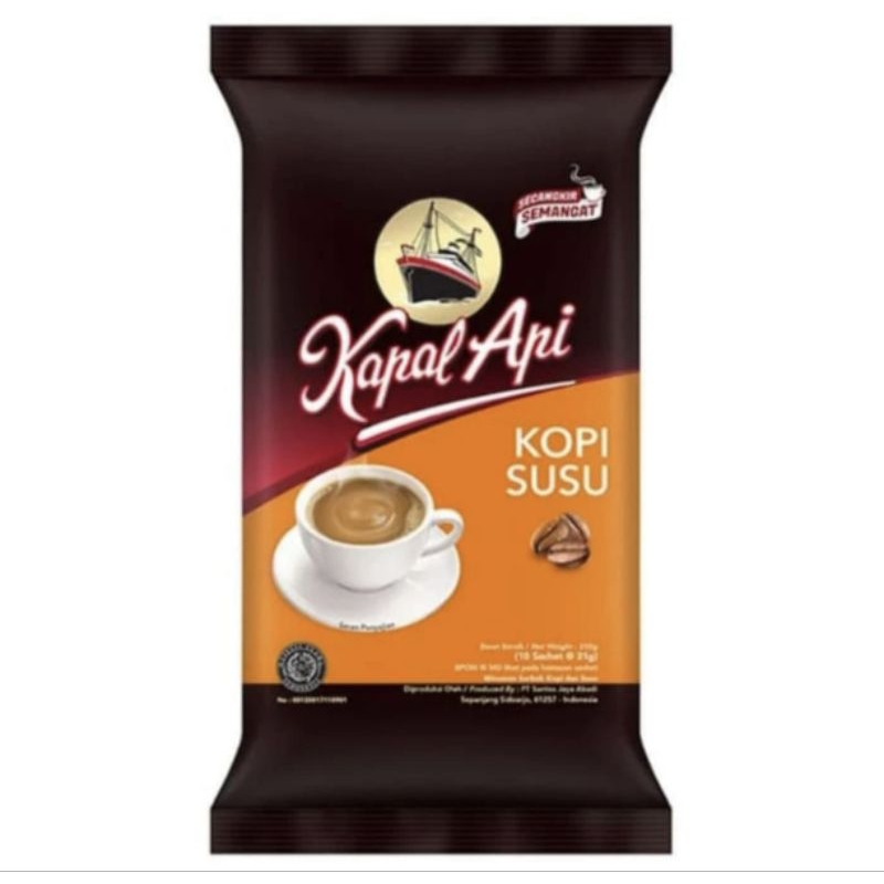 

Kopi kapal api renceng sachet kopi susu 10 sachet
