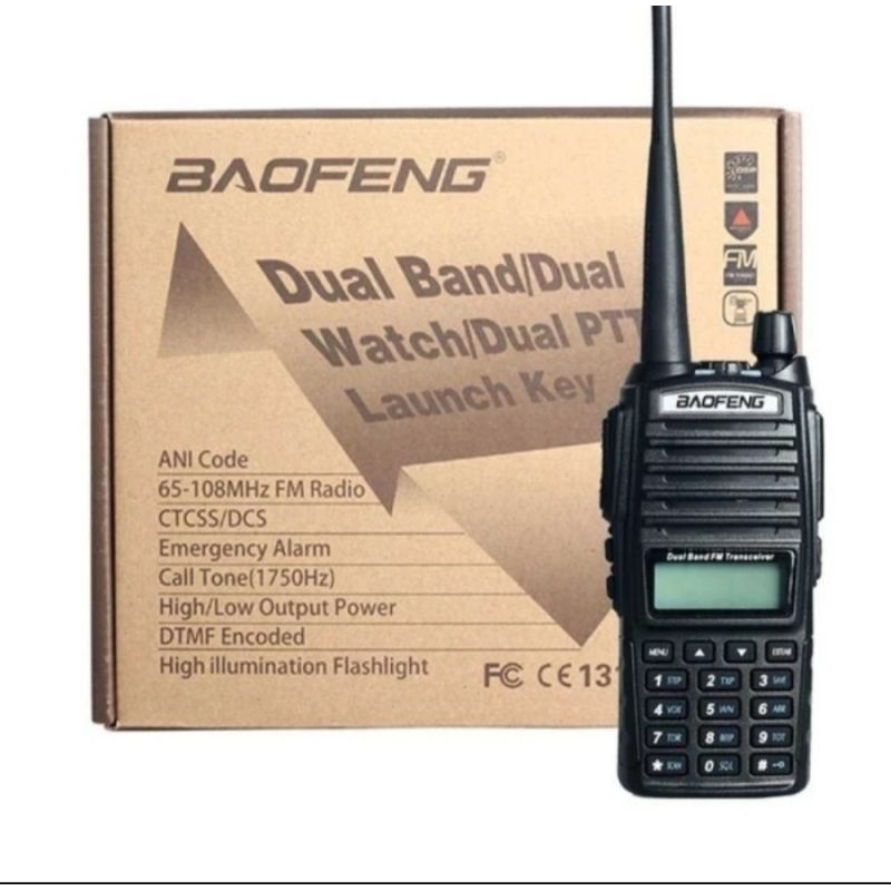 HT Baofeng UV-82 8 watt Original Walkie Talkie jarak jauh