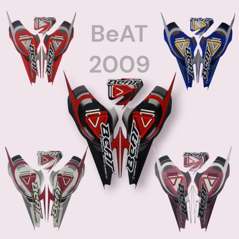 stiker striping skotlet lis body motor honda beat karbu tahun 2009