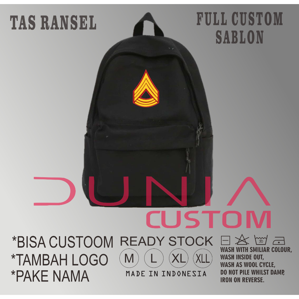 Tas Ransel Dewasa Terbaru 2025 Model Street Full Custom  Sablon PANGKAT AKPOL