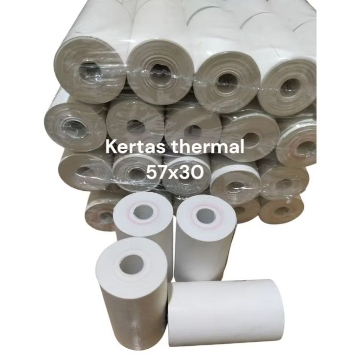 

Kertas Struk thermal EDC Paper Roll 58x30 57x30 Termal EDC Thermal Printer Mini Bluetooth 57x30 pnf