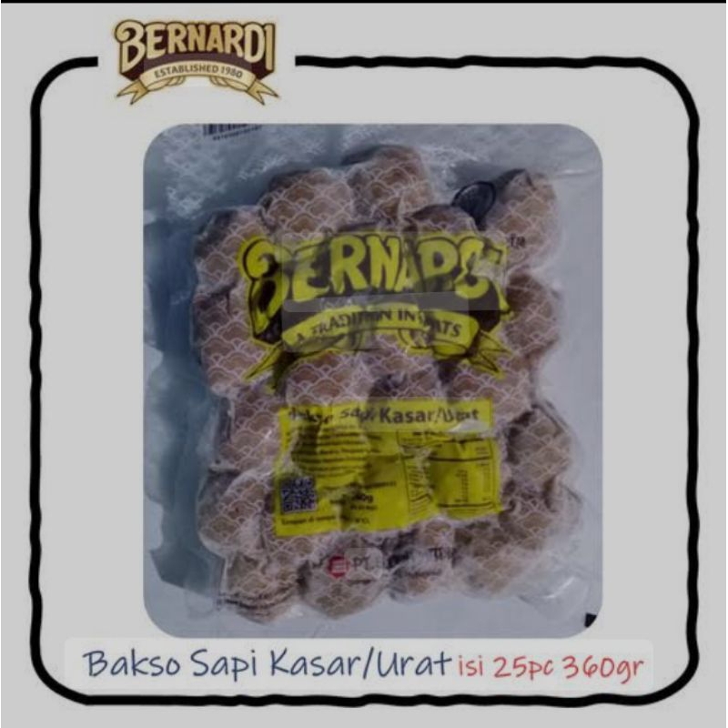 

Bernardi Bakso Sapi Kasar 360 gr isi 25 pcs