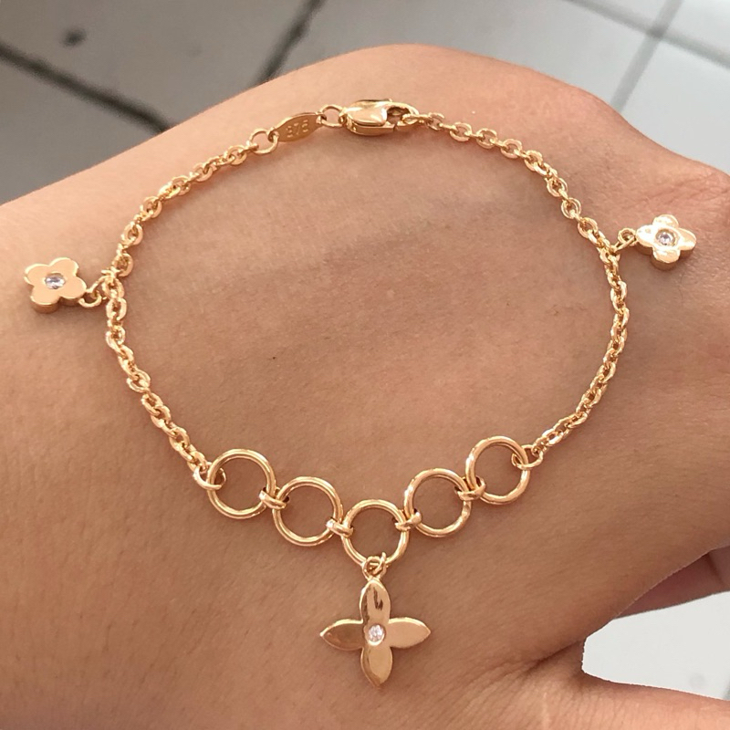 B2 KO- GELANG VANCY BUNGA 3.07GR KADAR 375 PANJANG 17CM UBS