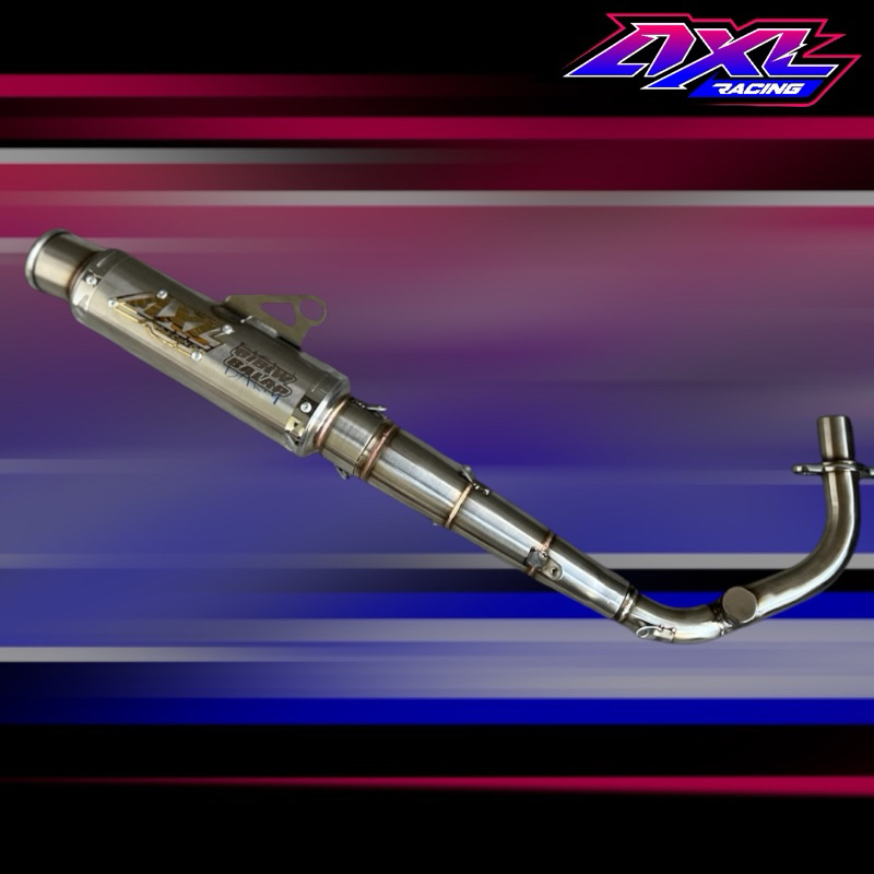 KNALPOT SALEMBA VESPA MATIC SPRINT 150 FULL STENLESS ORIGINAL AXL RACING EXHAUST KNALPOT CEKLIS VESP