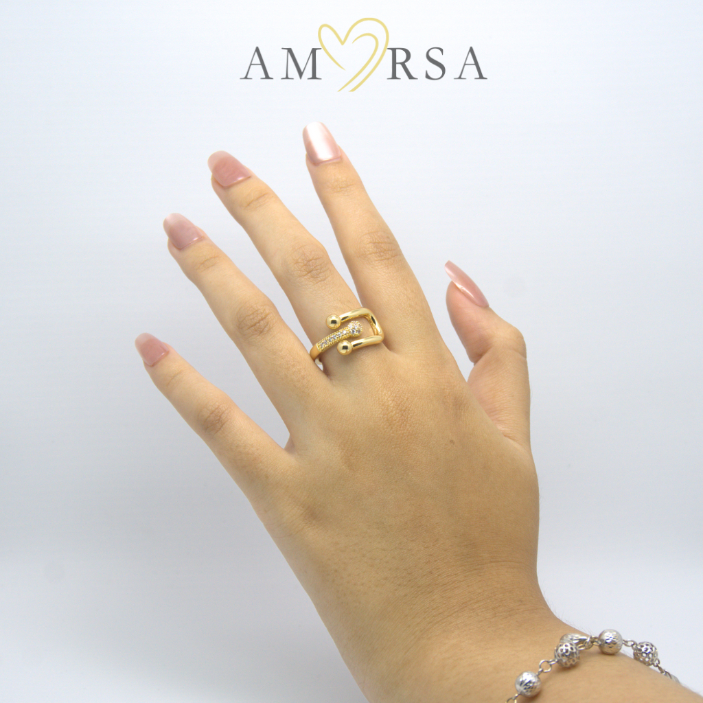 Ring Gold Ular Permata (Cincin Titanium Gold Ular)