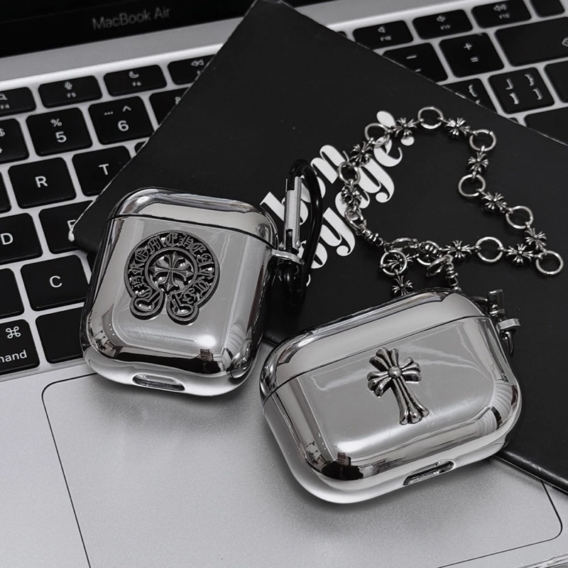 Case Airpods 4 Airpods 1/2 Airpods 3 Airpods 4 Airpods pro 2 chrome hearts mirror cermin