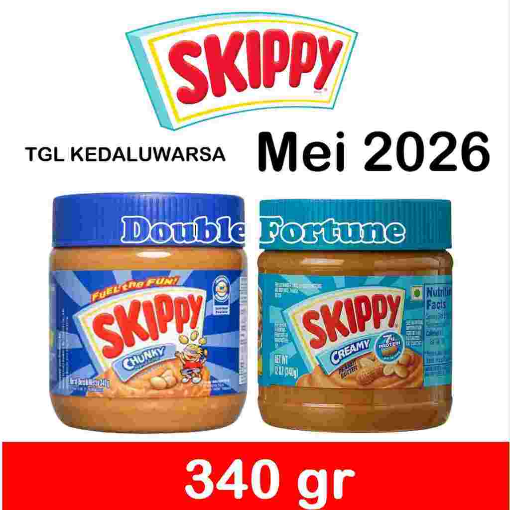 

SKIPPY SELAI KACANG 340gr CHUNKY PEANUT SPREAD ,CREAMY PEANUT BUTTER