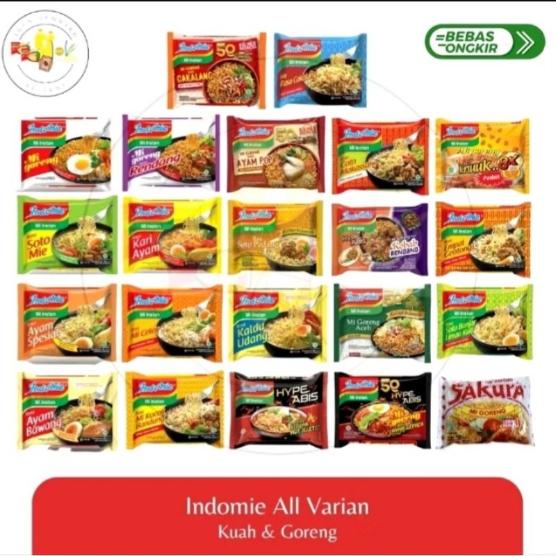 

Indomie kuah Mie instan Indomie Indomie kuah isi 5pcs