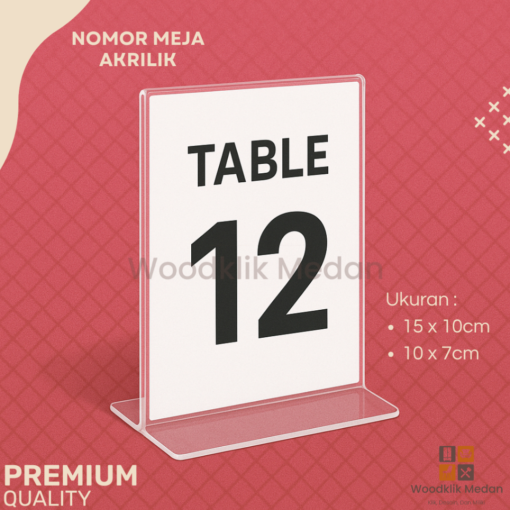 

Standing Acrylic Holder/ Display Nomor Meja Akrilik/ Nomor Meja cafe dan Restaurant
