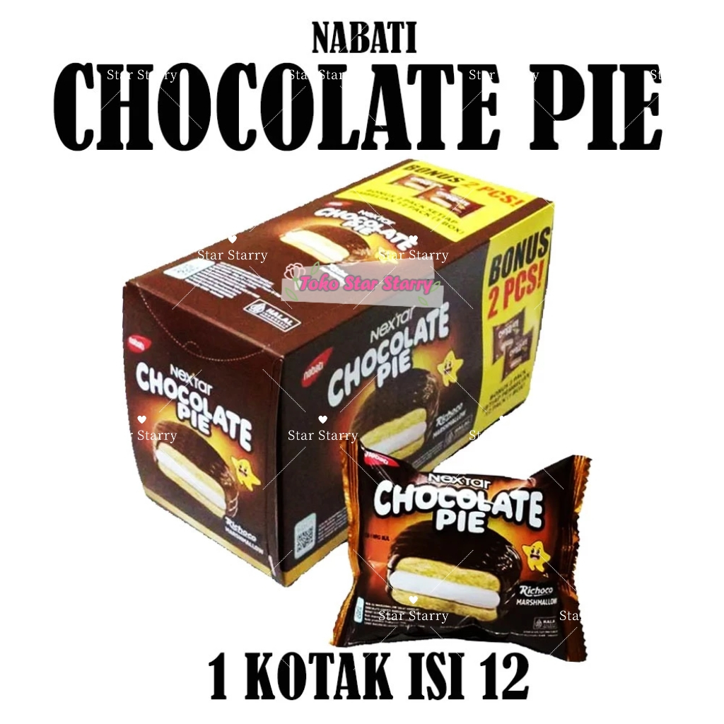 

[Per Kotak] Nabati Marshmallow Choco Pie 28gram 1 box isi 12 pcs Pie Chocopie Snack Viral Halal MUI