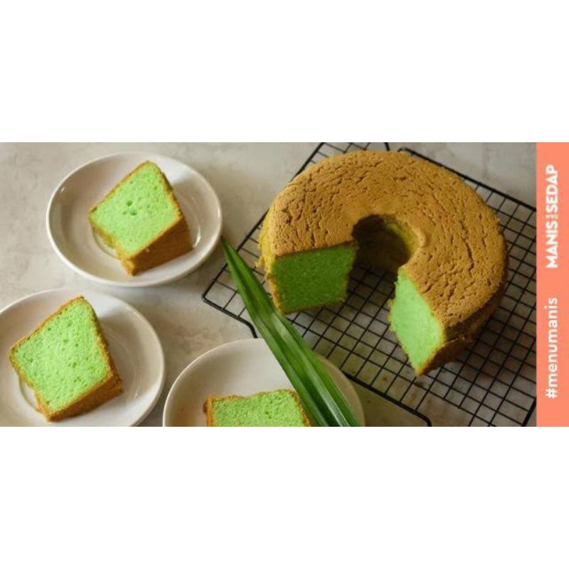 

BOLU PANDAN BOLU RASA PANDAN BOLU UKURAN LOYANG 24CM 800g