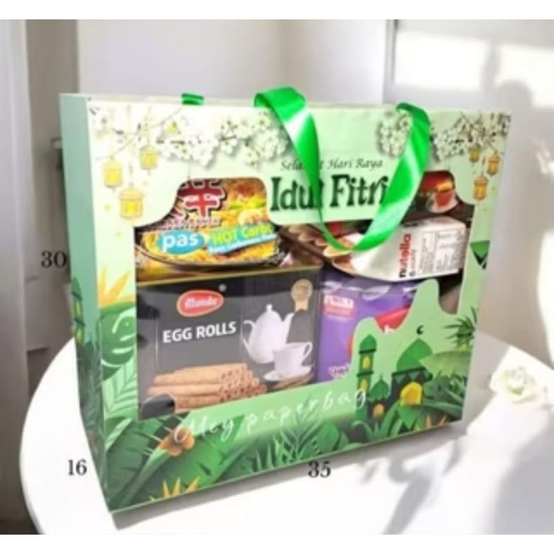 

(1pak:12pcs) PL351630 Paperbag Lebaran 35x16x30 | Paperbag Idul Fitri Paperpag Hampers Lebaran Bingkisan Hari Raya Paperbag Mika