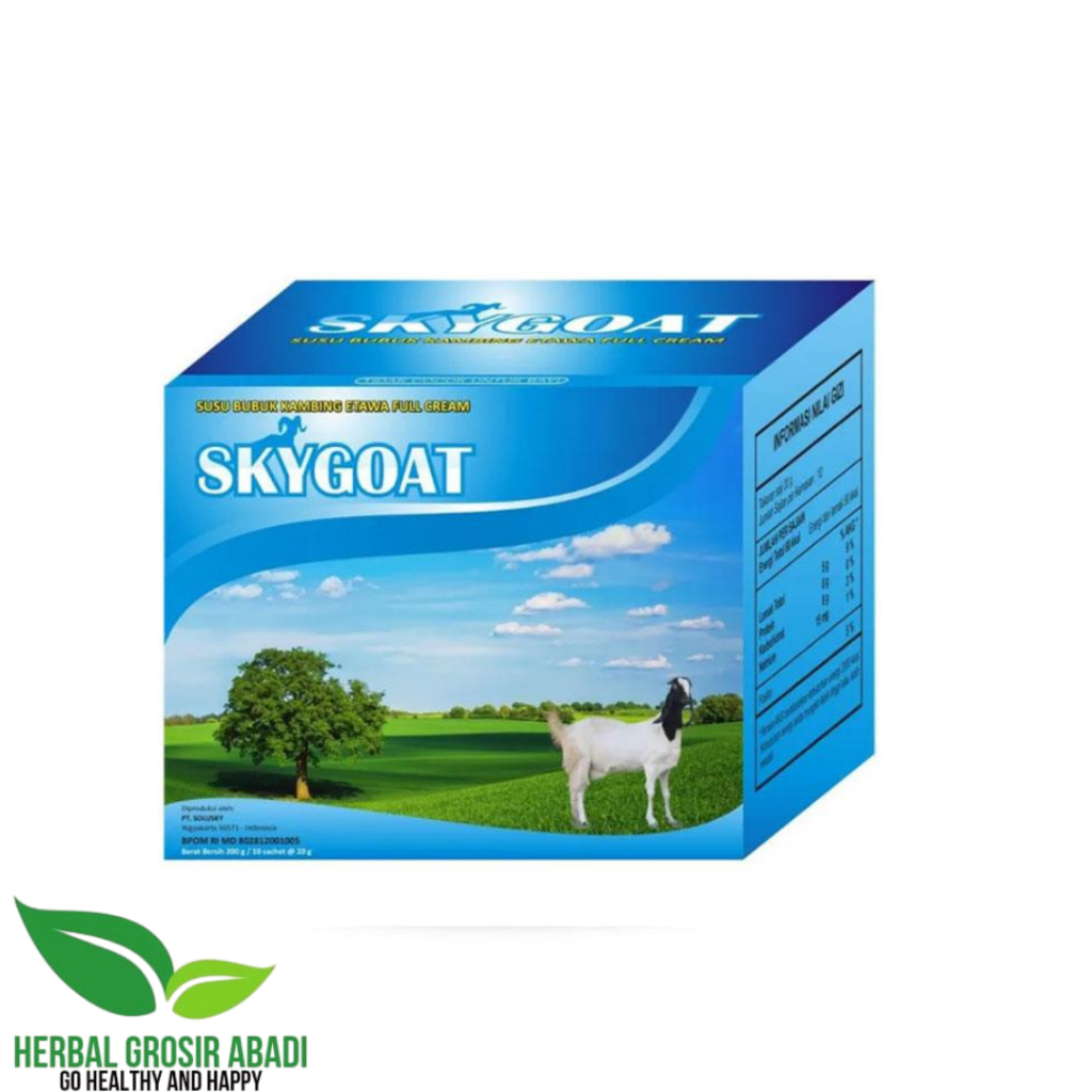 

SKYGOAT | Susu Kambing Etawa Bubuk Fullcrem | Sky Goat Per Box 10 Sachet