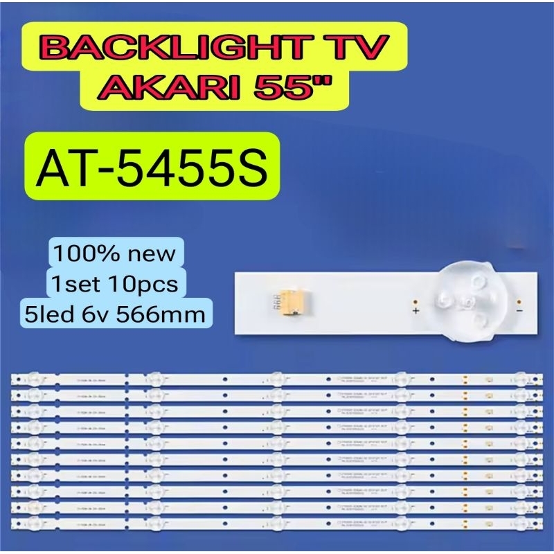 LAMPU LED BL BACKLIGHT TV AKARI 55IN 5LED AT-5455S 5455S
