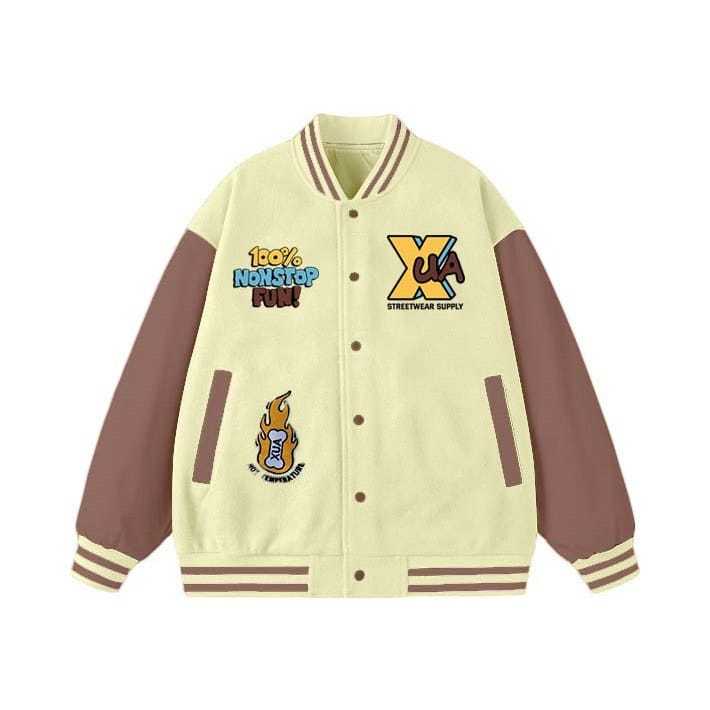 Dhozen Jaket Varsity Clearance Sale Full Fleece Bordir