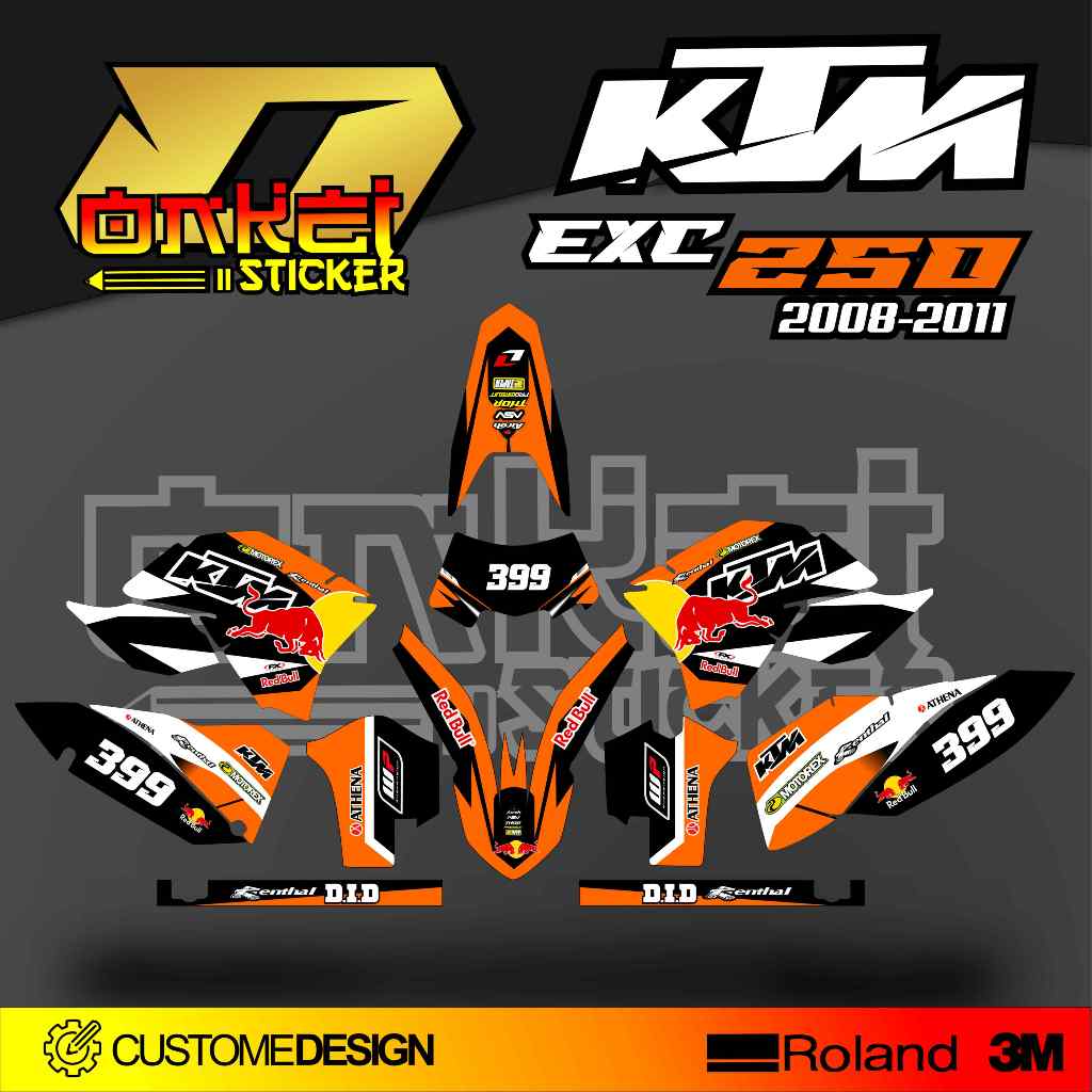 DECAL STICKER KTM 250 EXC 2008-2011 KE1