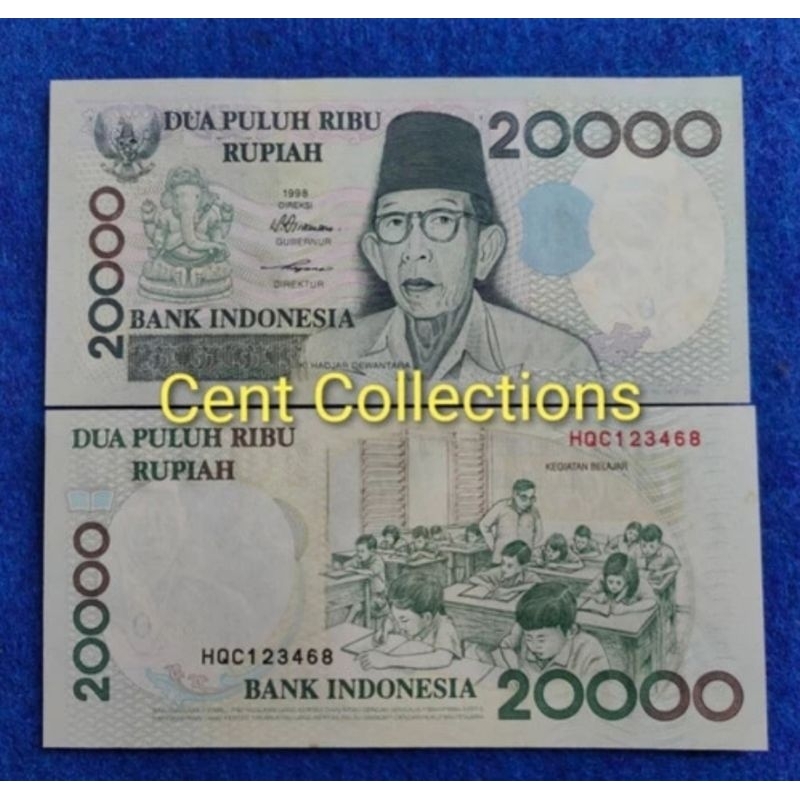 uang kuno 20000 rupiah ki hadjar dewantara. 20.000 rupiah 1998